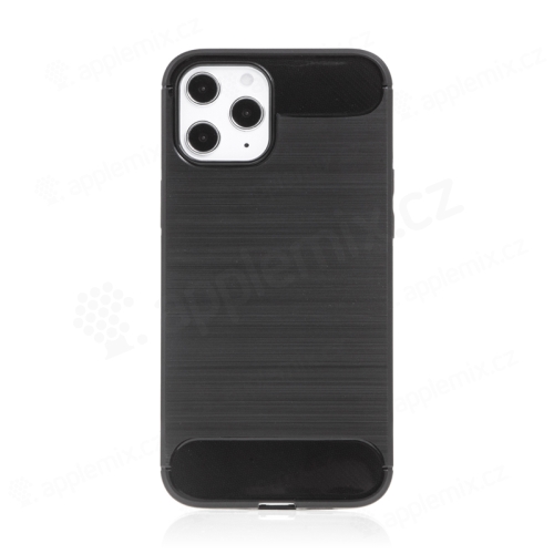 Kryt FORCELL Carbon pre Apple iPhone 12 Pro Max - gumový - čierny