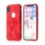 Kryt pre Apple iPhone Xs Max - geometrické tvary - výrez na logo - červený
