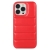 Kryt pre Apple iPhone 15 Pro - mäkké prešívanie - umelá koža - červený