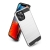 Kryt pre Apple iPhone 12 / 12 Pro - brúsený povrch - plast / guma - čierny / strieborný