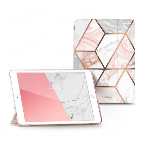 Pouzdro SUPCASE Cosmo Lite pro Apple iPad 10,2" (2019 - 2021) - mramorový vzor - růžový