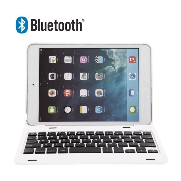 Klávesnice Bluetooth 3.0 s krytem pro Apple iPad mini / mini 2 / mini 3 - bílá