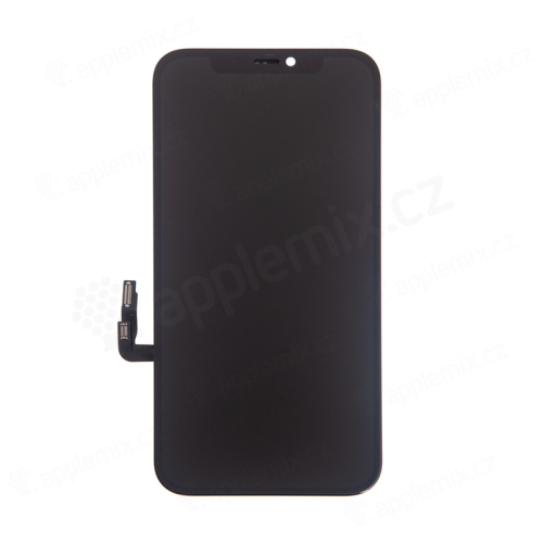 OLED panel + dotykové sklo (touch screen digitizér) pro Apple iPhone 12 / 12 Pro - černý - kvalita A