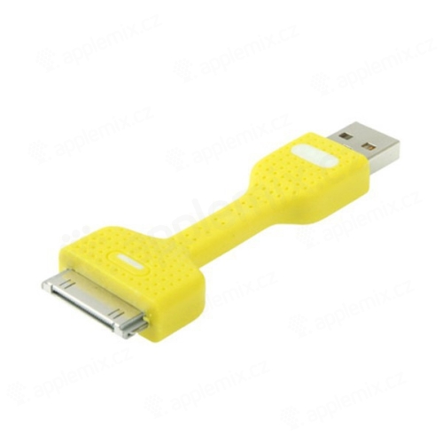 Mini synchronizační a nabíjecí kabel USB s 30-pin konektorem pro Apple iPhone / iPad / iPod - žlutý