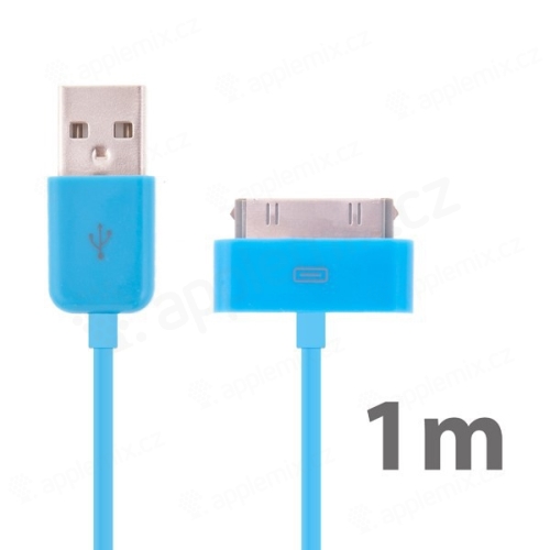 Synchronizační a dobíjecí USB kabel pro Apple iPhone / iPad / iPod – 1m modrý