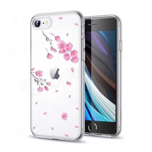 Kryt ESR Mania pro Apple iPhone 7 / 8 / SE (2020) / SE (2022) - průhledný - kvetoucí sakura