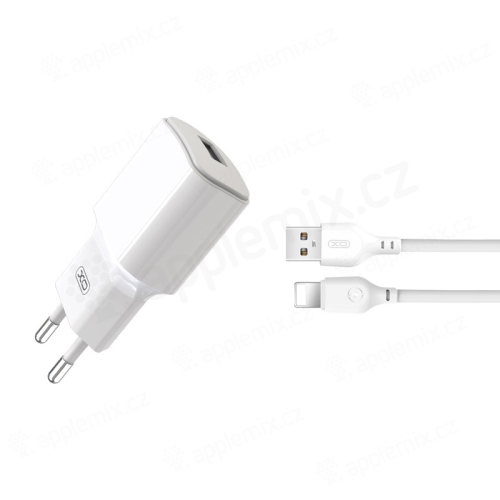 2v1 nabíjecí sada XO pro Apple zařízení - EU adaptér a kabel Lightning - 12W - bílá