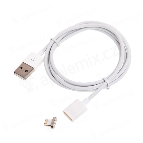 Synchronizační a nabíjecí kabel Lightning pro Apple iPhone / iPad - magnetický - bílý