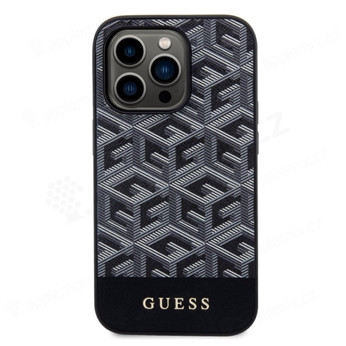 Kryt GUESS G Cube pro Apple iPhone 13 Pro - podpora MagSafe - umělá kůže - šedý