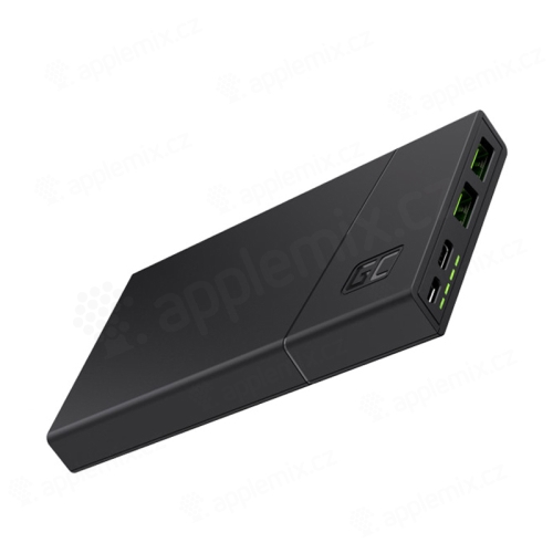 Externá batéria / powerbanka GREENCELL PowerPlay10 - 10000 mAh - 2x USB + USB-C - čierna