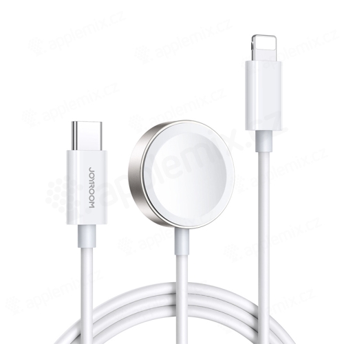 Synchronizačný a nabíjací kábel JOYROOM pre zariadenia Apple - USB-C na Lightning + Apple Watch - 1,5 m - biely