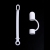Ochrana čepičky / krytky Apple Pencil + držák krytky Lightning adaptéru - silikonové - bílé
