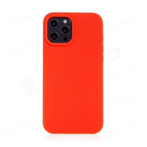 Kryt pro Apple iPhone 12 / 12 Pro - gumový - příjemný na dotek - červený
