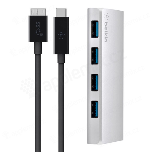 BELKIN USB hub pre Apple MacBook / iPad / iPhone - 20W napájanie - USB-C / USB-A - strieborný