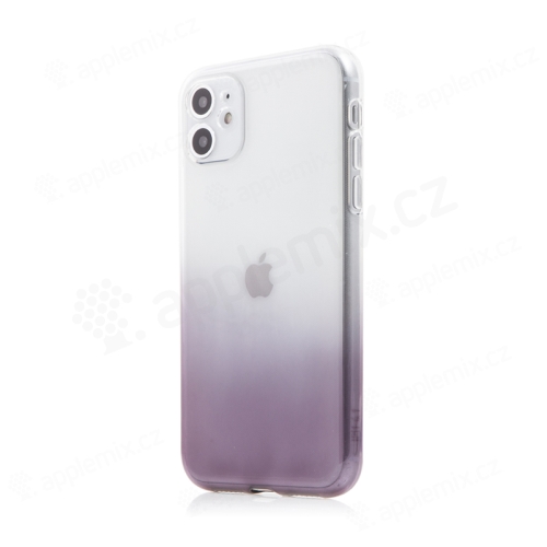 Kryt pre Apple iPhone 11 - farebný prechod - gumový - priehľadný / sivý