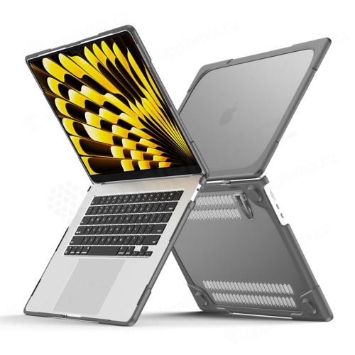 Kryt / obal pro Apple MacBook Air 15" (A2941) - plastový / gumový - odolný - šedý