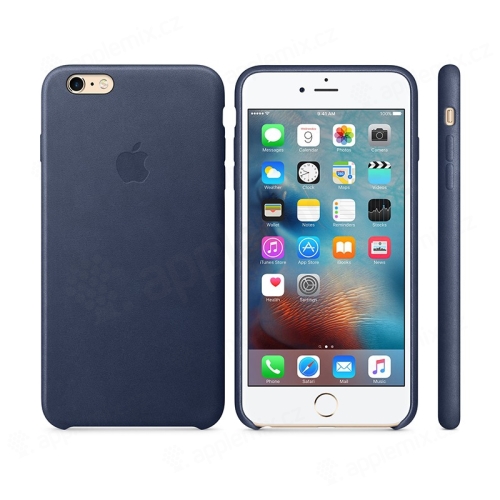 Originální kryt pro Apple iPhone 6 Plus / 6S Plus - kožený - půlnočně modrý