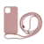 Kryt pre Apple iPhone 11 Pro Max + farebná šnúrka - gumový - ružový
