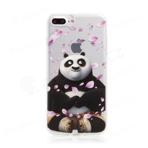 Kryt Kung Fu Panda pre Apple iPhone 7 Plus / 8 Plus - gumový - Po a okvetné lístky