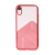 Kryt SULADA pro Apple iPhone Xr - lesklé vlnky - gumový - průhledný / červený