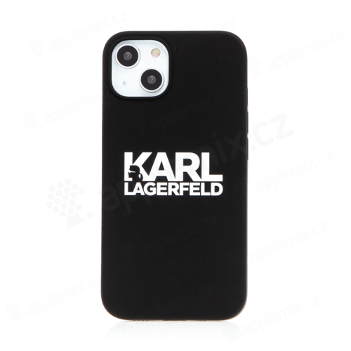 Kryt KARL LAGERFELD pre Apple iPhone 13 - logo Karl - silikónový - čierny