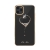 Kryt KINGXBAR pre Apple iPhone 11 Pro Max - priehľadný so Swarovského kamienkami - srdce - zlatý