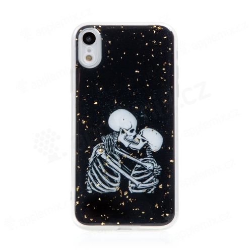 Kryt pre Apple iPhone Xr - gumový - skeletons in love