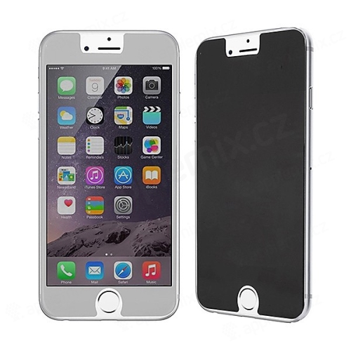 Super odolné tvrdené sklo na ochranu súkromia (Tempered Glass) na prednej strane Apple iPhone 6 / 6S - tmavé - 0,3 mm