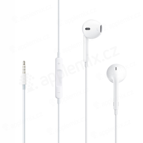 Originálne slúchadlá Apple EarPods + ovládanie a mikrofón - biele
