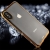 Kryt pre Apple iPhone X - s kamienkami po obvode - gumový - transparentný / zlatý