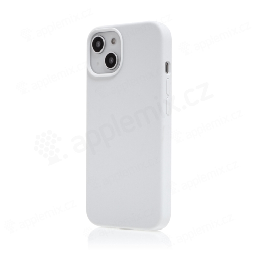 Kryt pre Apple iPhone 14 Plus - silikónový - podpora MagSafe - biely