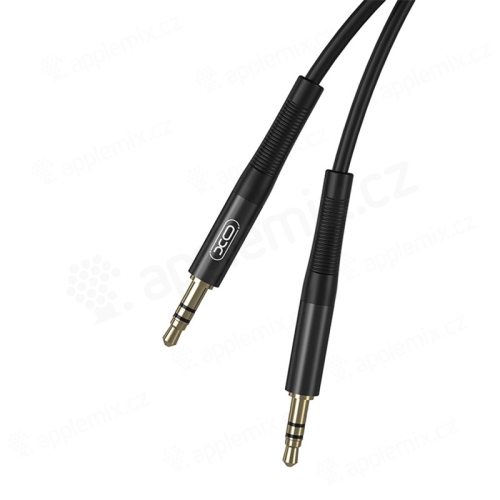 Propojovací audio kabel XO 3,5mm jack - samec / samec 3 pin - 2m - černý