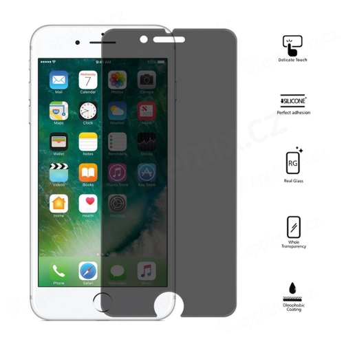 Tvrzené sklo (Tempered Glass) pro Apple iPhone 7 - antispy / privacy - tmavé - 0,25mm
