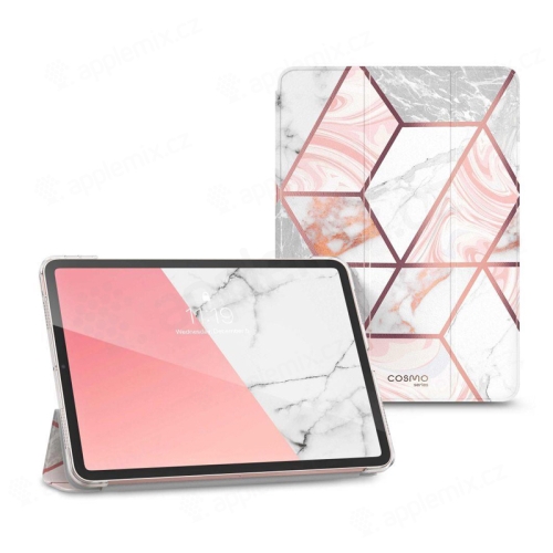 Pouzdro SUPCASE Cosmo Lite pro Apple iPad Air 4 / 5 (2022) - mramorový vzor - růžový