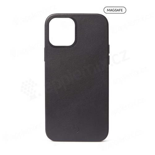 Kryt DECODED pro Apple iPhone 12 / 12 Pro - plastový / kožený -  podpora MagSafe - černý