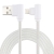 Synchronizační a nabíjecí kabel - Lightning pro Apple zařízení - tkanička - 90° lomená koncovka Lightning - stříbrný - 1m