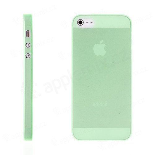Kryt pro Apple iPhone 5 / 5S / SE - matný - plastový - tenký 0,5 mm - zelený