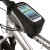 Sportovní pouzdro na kolo pro Apple iPhone a zařízení vel. až 4 s úschovným prostorem - černo-zelené s reflexním pruhem?