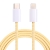Synchronizační a nabíjecí kabel - USB-C - Lightning pro Apple zařízení - tkanička - 1m - žlutý