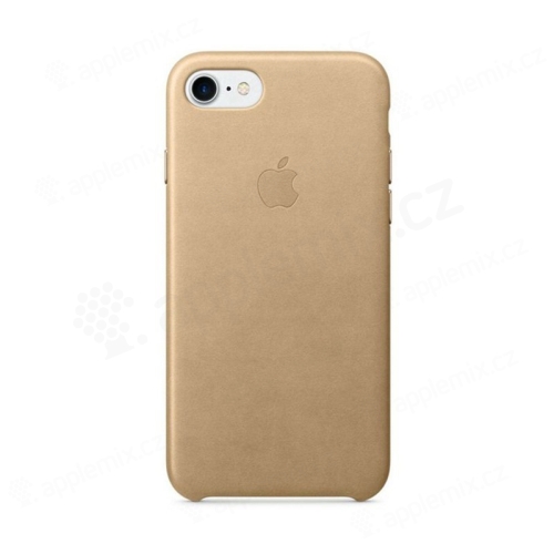 Originální kryt pro Apple iPhone 7 / 8 - kožený - žlutohnědý