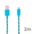 Synchronizačný a nabíjací kábel Lightning pre Apple iPhone / iPad / iPod - Šnúrka na zavesenie - modrý - 2 m