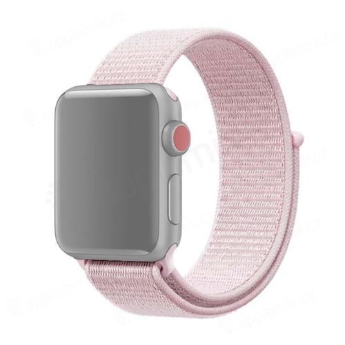 Řemínek pro Apple Watch Ultra 49mm / 46mm / 45mm / 44mm / 42mm - nylonový - světle růžový