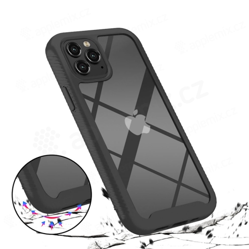 Kryt JP Defense 360 pro Apple iPhone 12 Pro - plastový / gumový - černý / průhledný