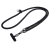 Šnúrka na krk pre Apple iPhone - dlhá - pod kryt - opletená - textilná - čierna