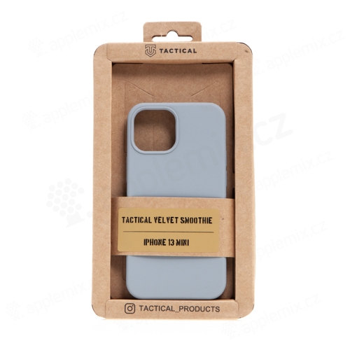 Kryt TACTICAL Velvet Smoothie pro Apple iPhone 13 mini - příjemný na dotek - silikonový - mlhavě šedý