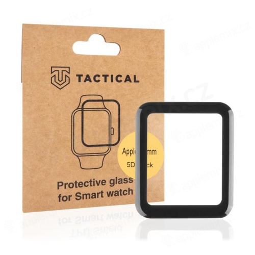 Tvrzené sklo TACTICAL 5D pro Apple Watch 40mm Series 4 / 5 / 6 / SE - 3D okraj - černé / čiré