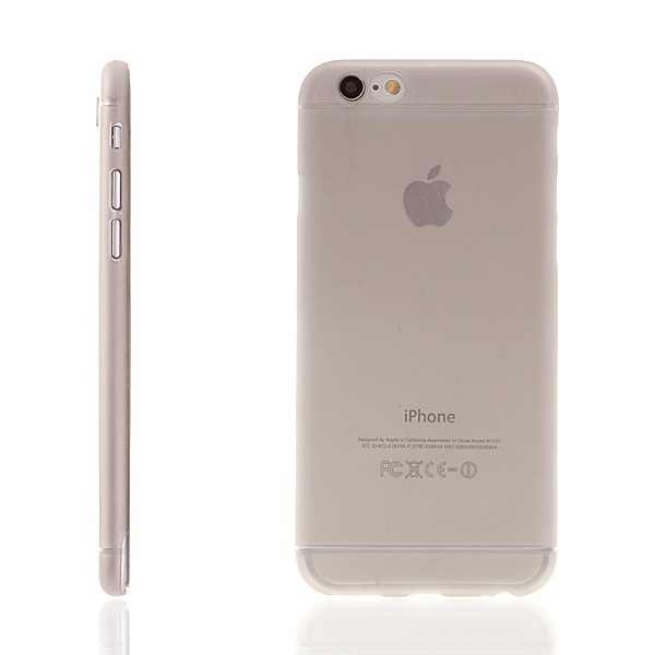 Ultra tenký plastový kryt pro Apple iPhone 6 / 6S - s prvkem pro ochranu skla kamery - šedý