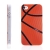 Ochranný plastový kryt pro Apple iPhone 4 / 4S s průhlednými jemně vroubkatými okraji - basketbal