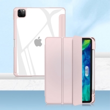 Pouzdro MUTURAL pro Apple iPad 12,9&quot; (2018 / 2020 / 2021) - stojánek + prostor pro Apple Pencil - růžové