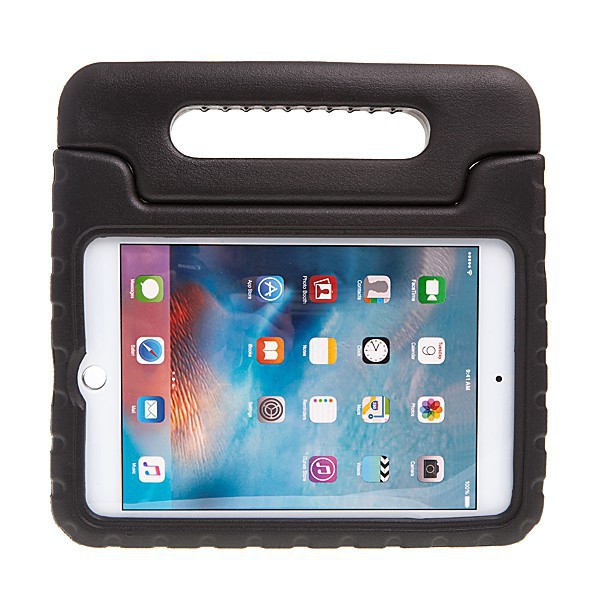 Pěnové pouzdro pro děti na Apple iPad mini 4 s rukojetí / stojánkem - černé